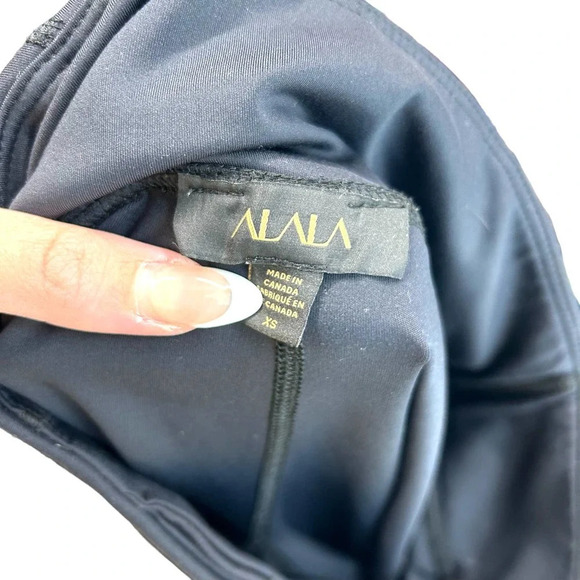 Alala Blocked Ankle Running Tights/Leggings Metallic Silver‎ Black Size XS - Picture 7 of 9